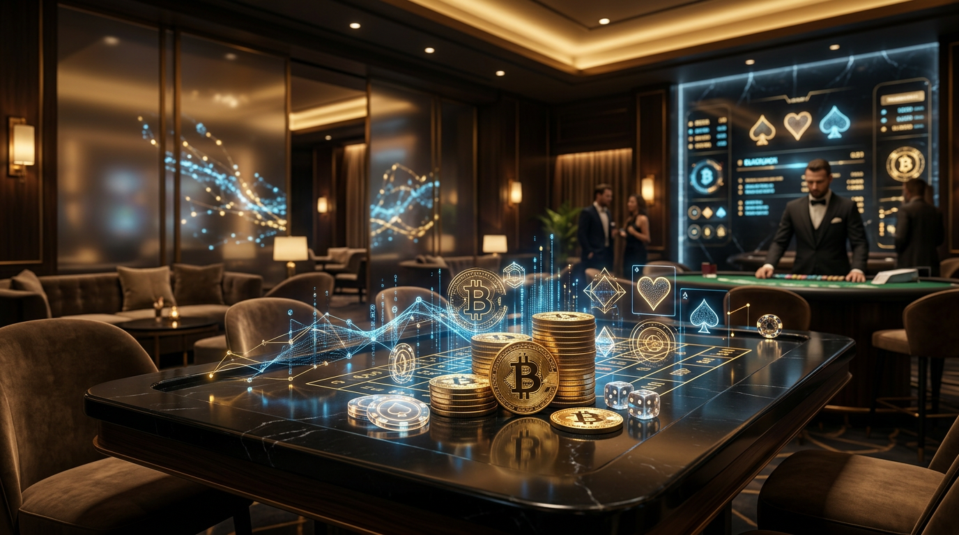 Luksusowe kasyno Bitcoin z elementami technologii blockchain